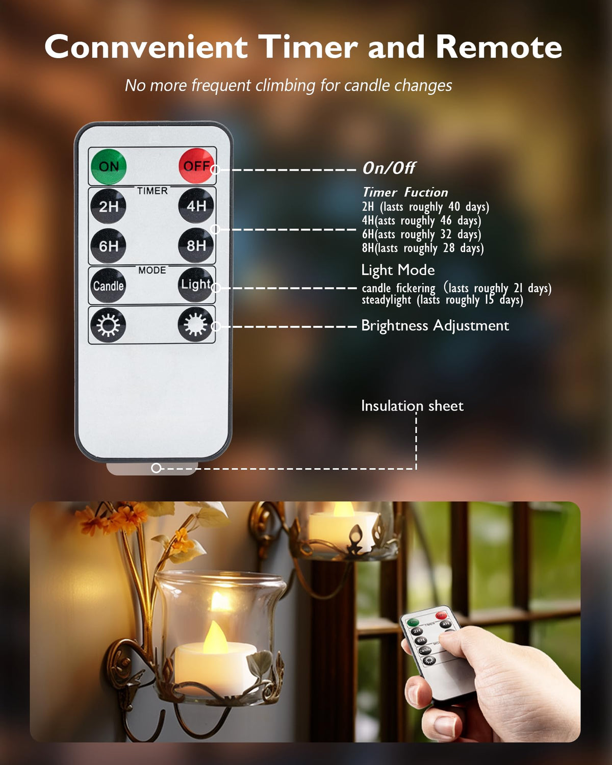 Homemory tea lights ideal for weddings, parties, and seasonal centerpieces.