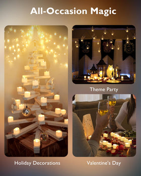 Homemory wedding centerpiece tea lights add subtle glow to tables