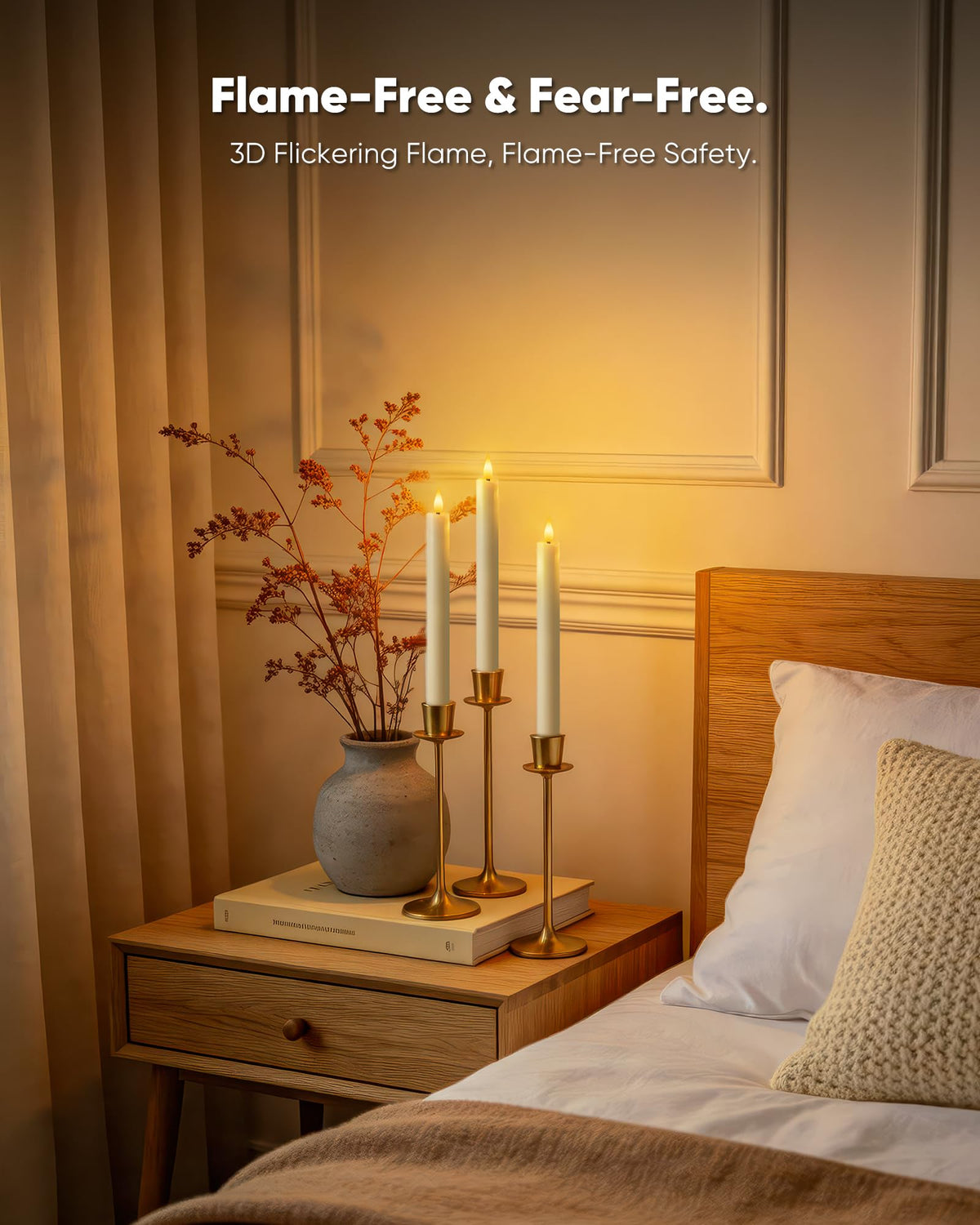 Ivory tone of Homemory candles complements wedding and dining decor.