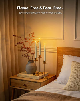 Ivory tone of Homemory candles complements wedding and dining decor.