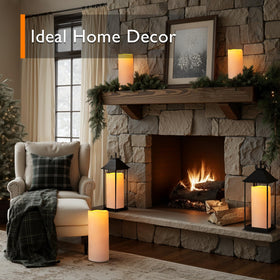 Homemory wedding and garden decor candles set the scene.