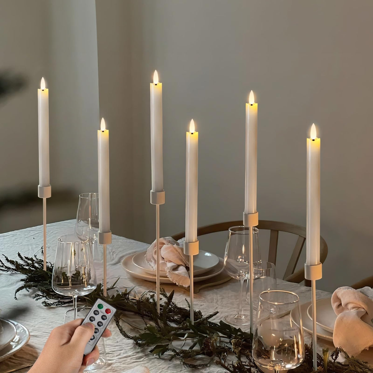 Safe placement of Homemory flameless candles around family spaces without flame.