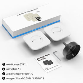 HomeMount wire hiding kit creates a clean, minimalist living room