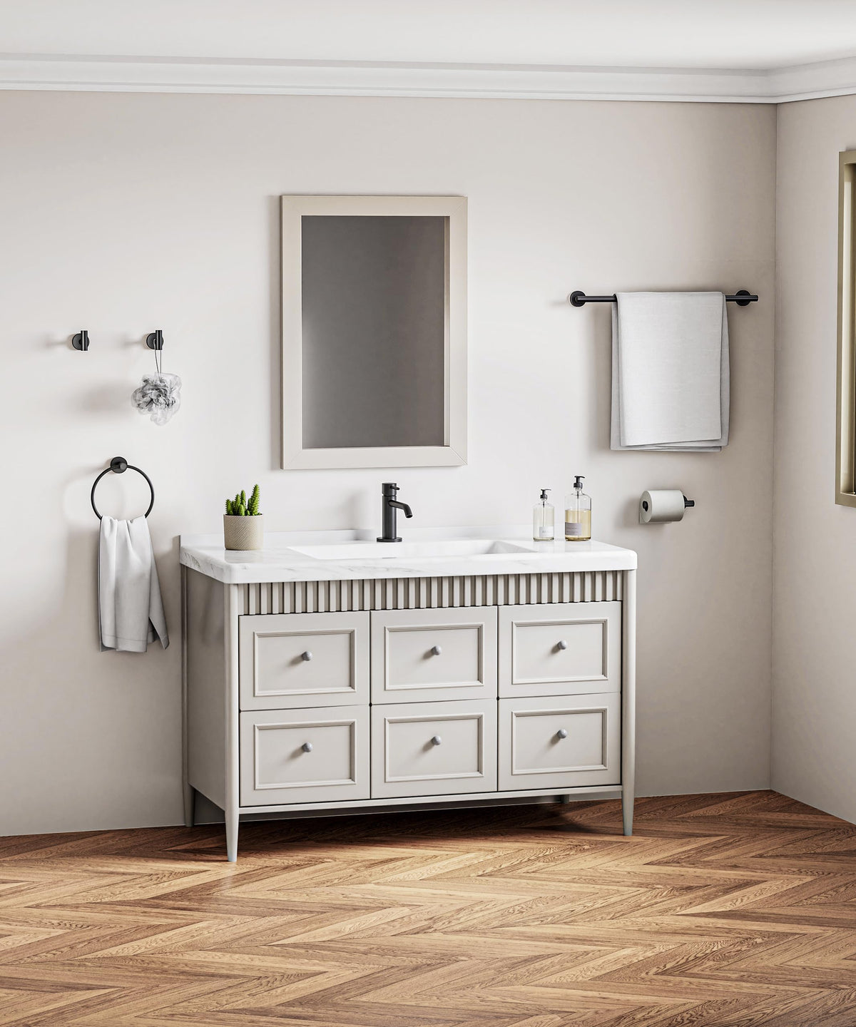 HOMEMYSTIQUE easy-install hardware kit ensuring clean wall appearance