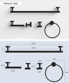 HOMEMYSTIQUE matte black bathroom decor set complements contemporary interiors