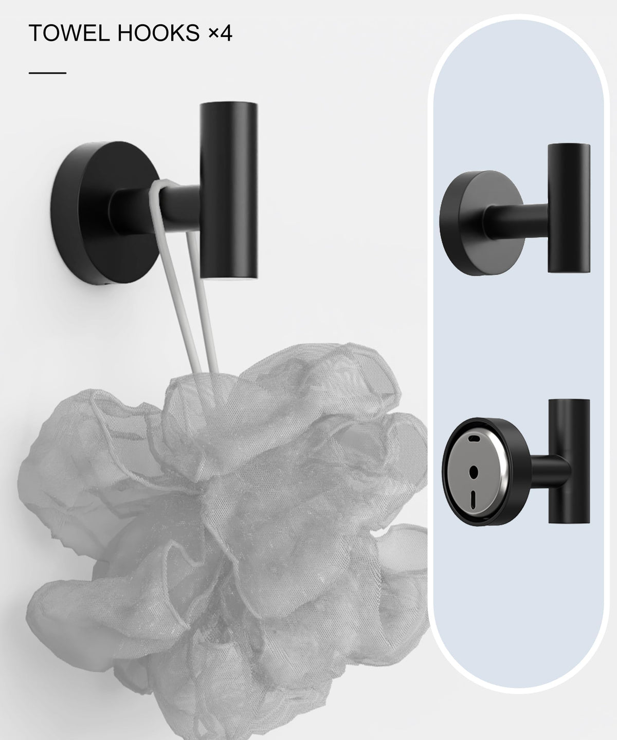 HOMEMYSTIQUE two towel hooks installed for daily organization