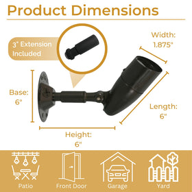 HOMEnhancements LED outdoor single bullet light wall mount shows exterior lighting on walls.