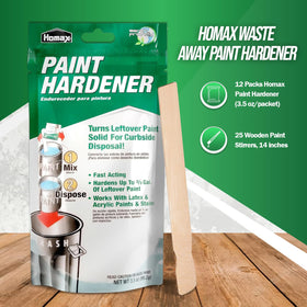 HOMESPHERE Waste Away solidified paint after use for safe disposal