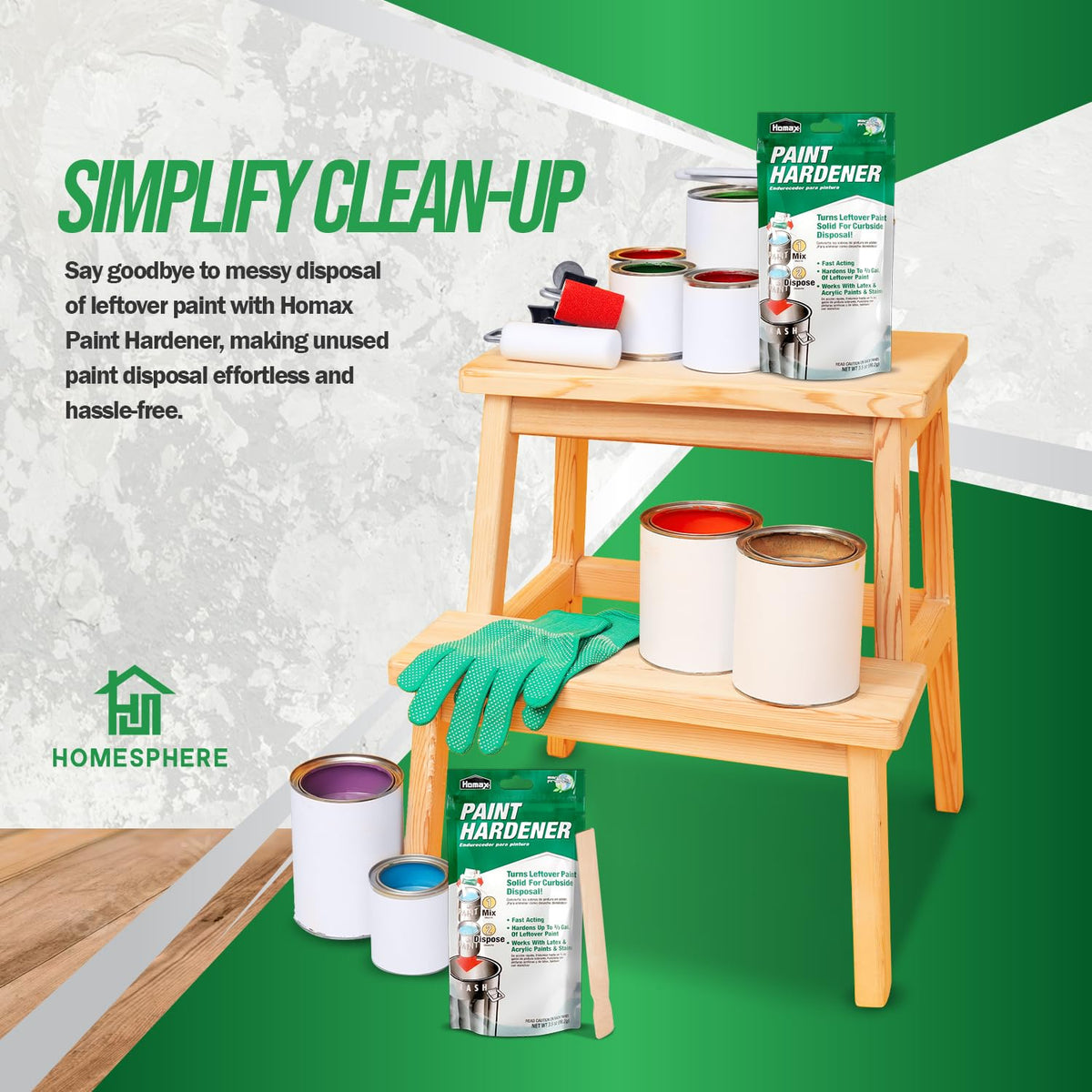 HOMESPHERE Waste Away works with water-based latex and acrylic paints
