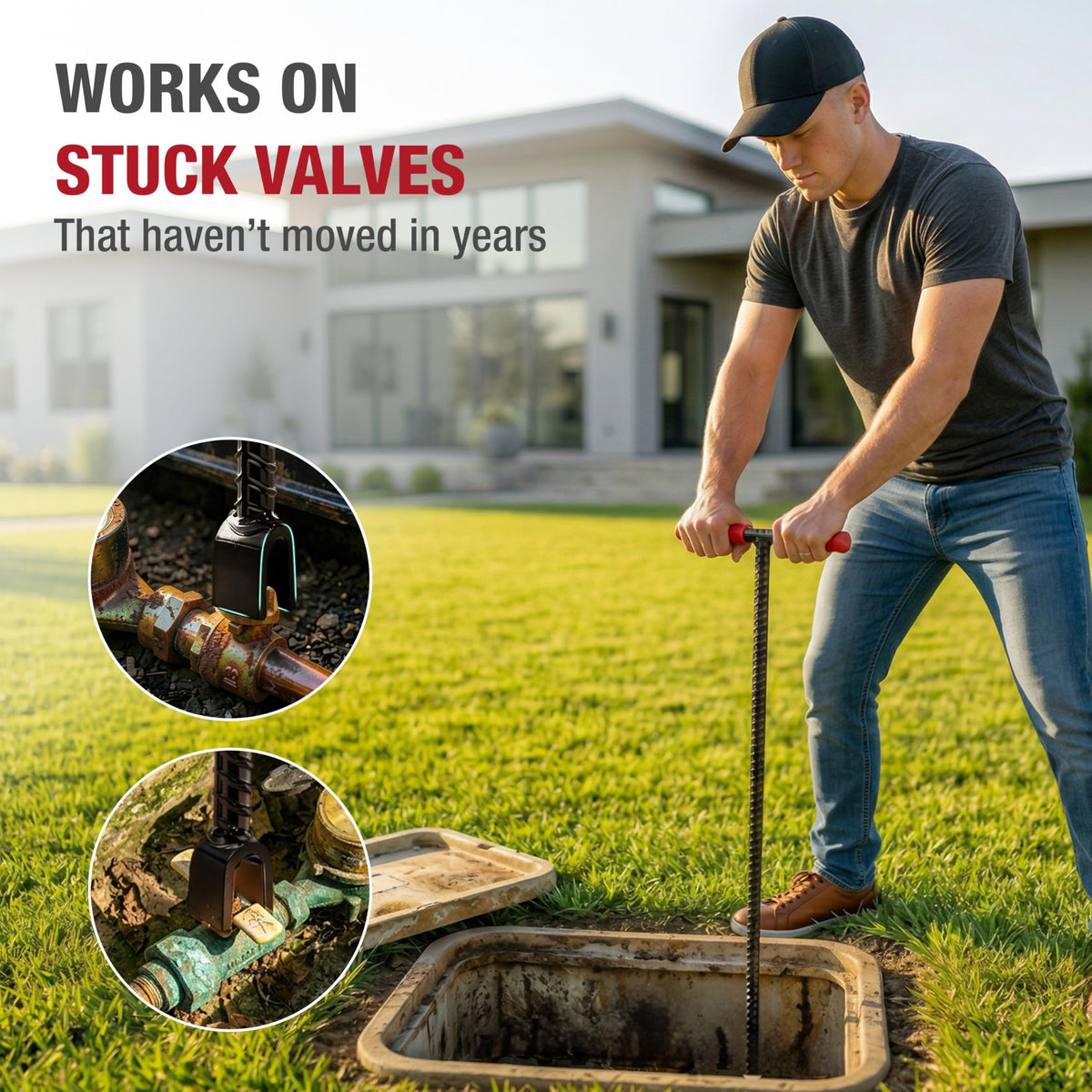 HOMESTEAD steel water key for deep underground valves