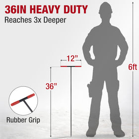 HOMESTEAD 36-inch durable steel 1/2-inch shaft for strong probing.