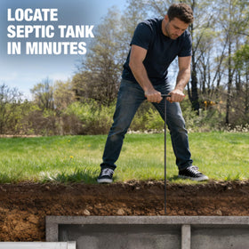 HOMESTEAD 36-inch soil probe with rubber grip for comfortable use.