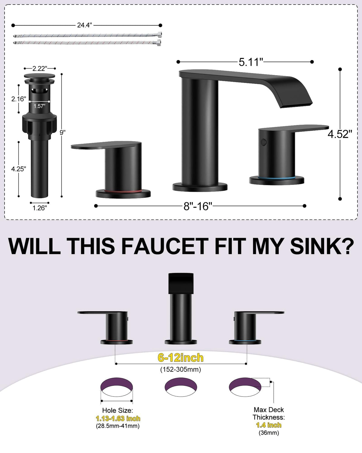 Homevacious 360-degree swivel spout for flexible vanity use