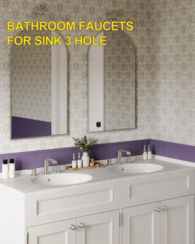 Homevacious pop-up drain and supply lines for quick installation.