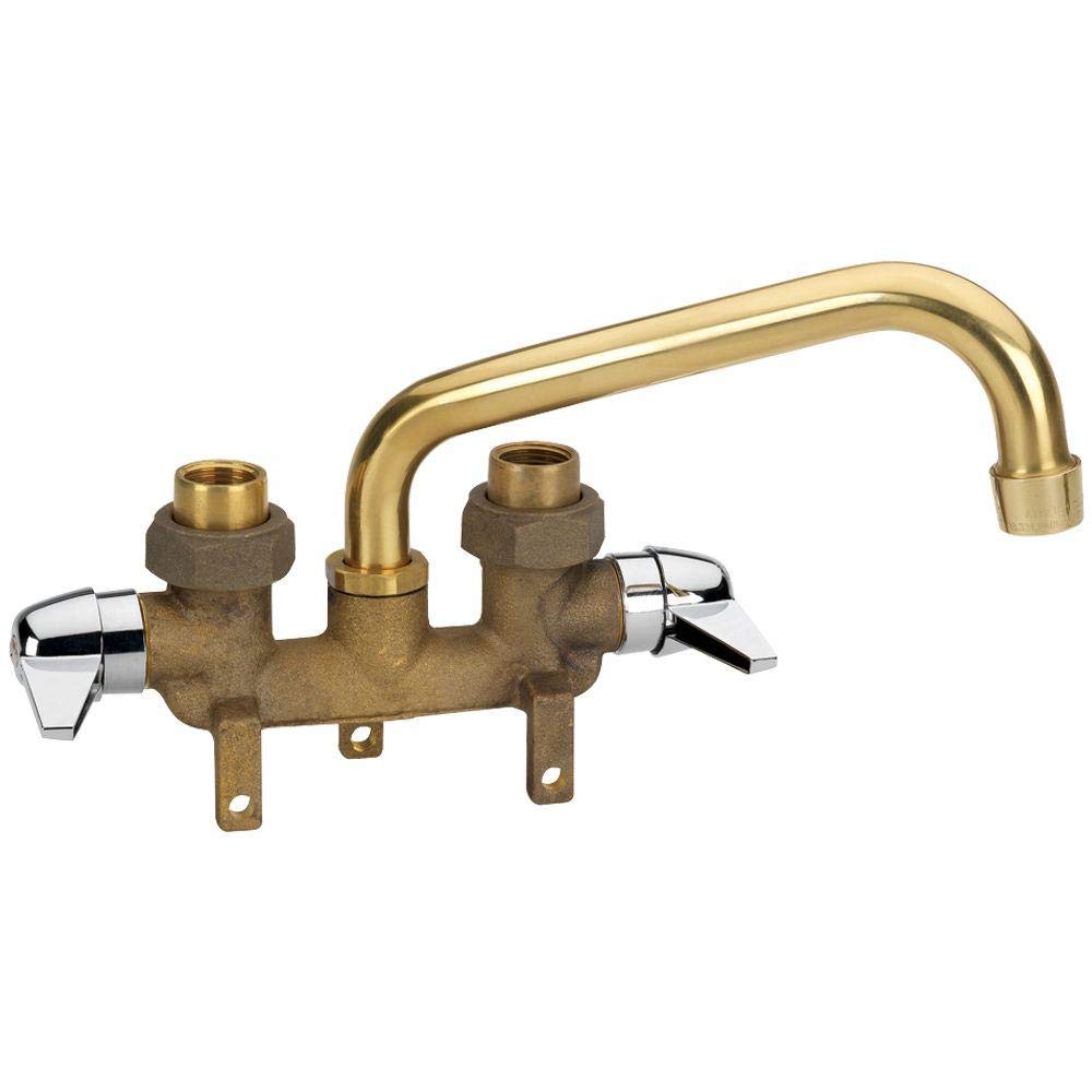 Homewerks laundry faucet front view shows durable brass construction for long-lasting use.