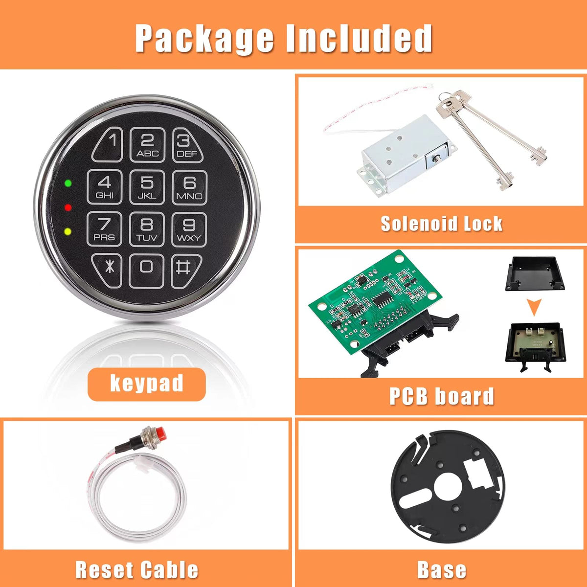 HOMEYUER gun safe lock solenoid with responsive locking action