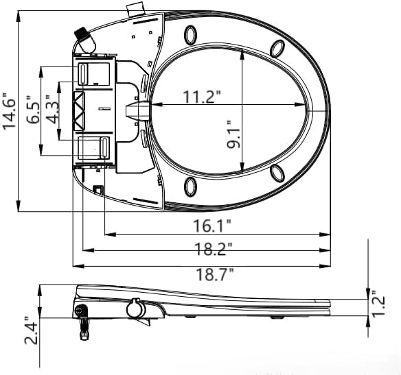 Homfan bidet seat easy install with no tools required