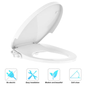 Homfan bidet seat sturdy PP construction resists cracks and stains