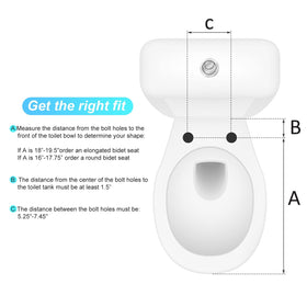 Homfan bidet seat soft close lid for quiet, secure seating
