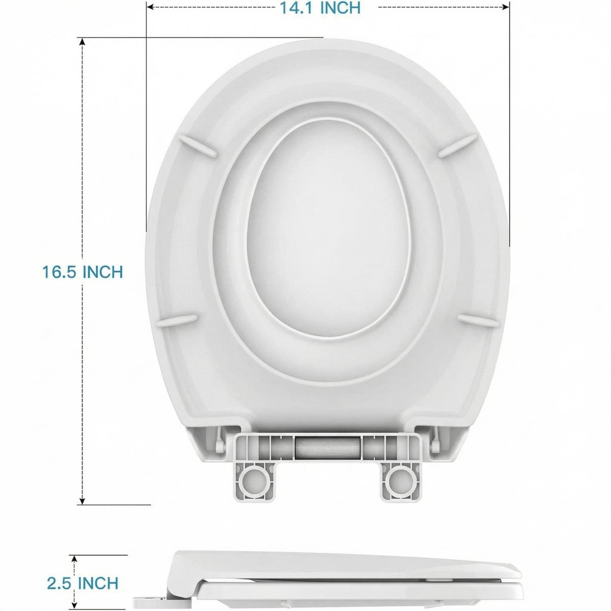 Homfan round seat fits standard bowls with measurable compatibility