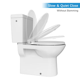 Homfan toilet seat with slow close reduces banging for peaceful nights