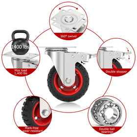 Homhoo non-marking rubber wheels prevent scuffs on hardwood floors.