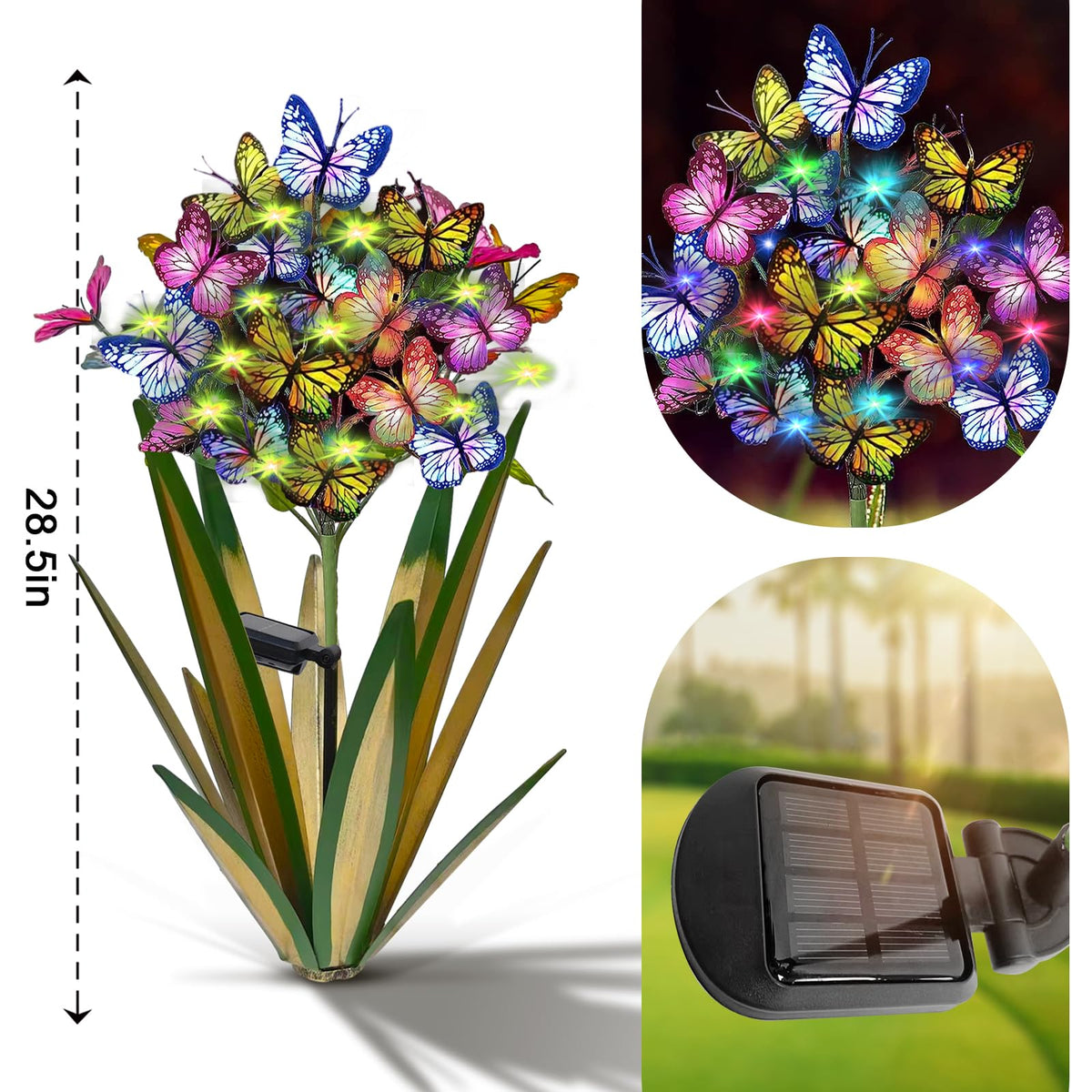 Homight butterfly garden stakes add graceful sculpture to flower beds.
