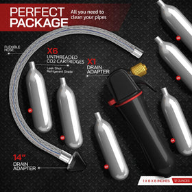 Homiom Gallo Drain Gun flexible hose reaches tight spaces