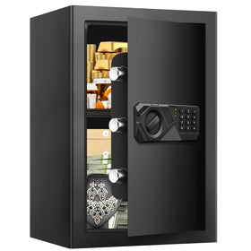 Homirxan 3.4 cu ft fireproof safe front view for secure valuables
