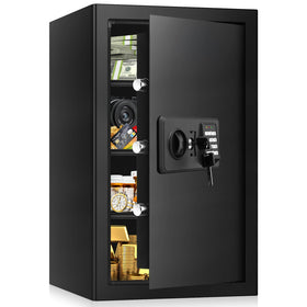 Homirxan 5.2-Cub large safe front view shows sturdy steel frame for secure storage.
