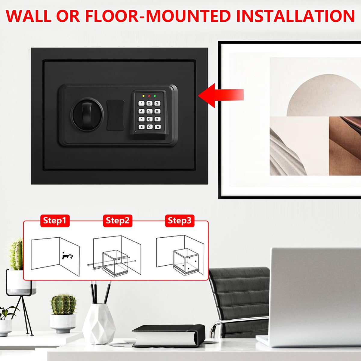 Homirxan compact home safe fits discreet spaces like drawers