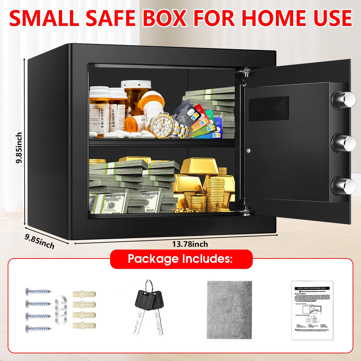 Homirxan removable shelf helps organize valuables of different sizes