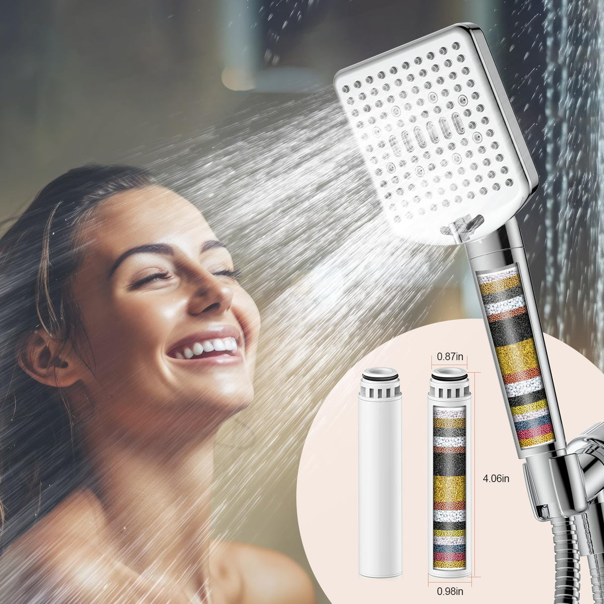 Homlord easy-install replacement cartridge shows quick swaps for ongoing filtration.