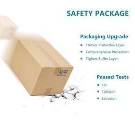 HOMLYLINK packaging 360° protection designed to prevent breakage during delivery