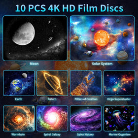 Hommkiety Galaxy Projector 360° rotation enables ceiling, wall, or floor projections.