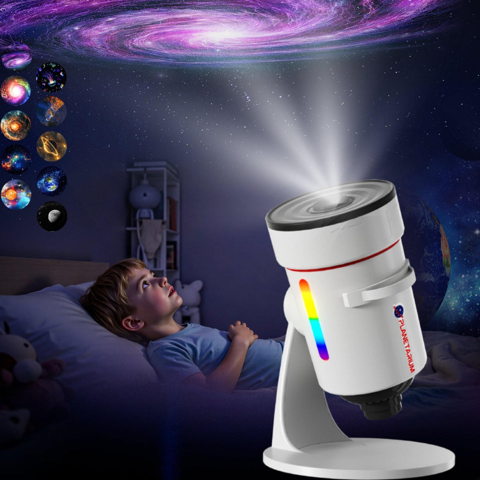 Hommkiety Galaxy Projector with 4K HD lens delivering crisp, lifelike stars.