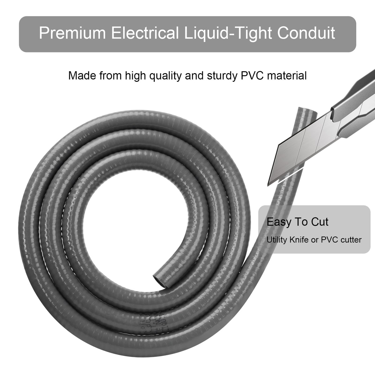 HOMNUTS outdoor-ready conduit application suited for exterior equipment.