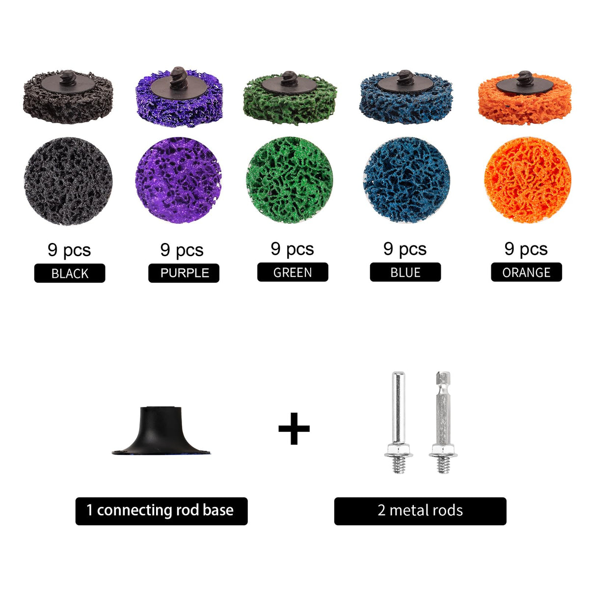HOMO FABER color discs close-up showing black, purple, blue, green, and orange
