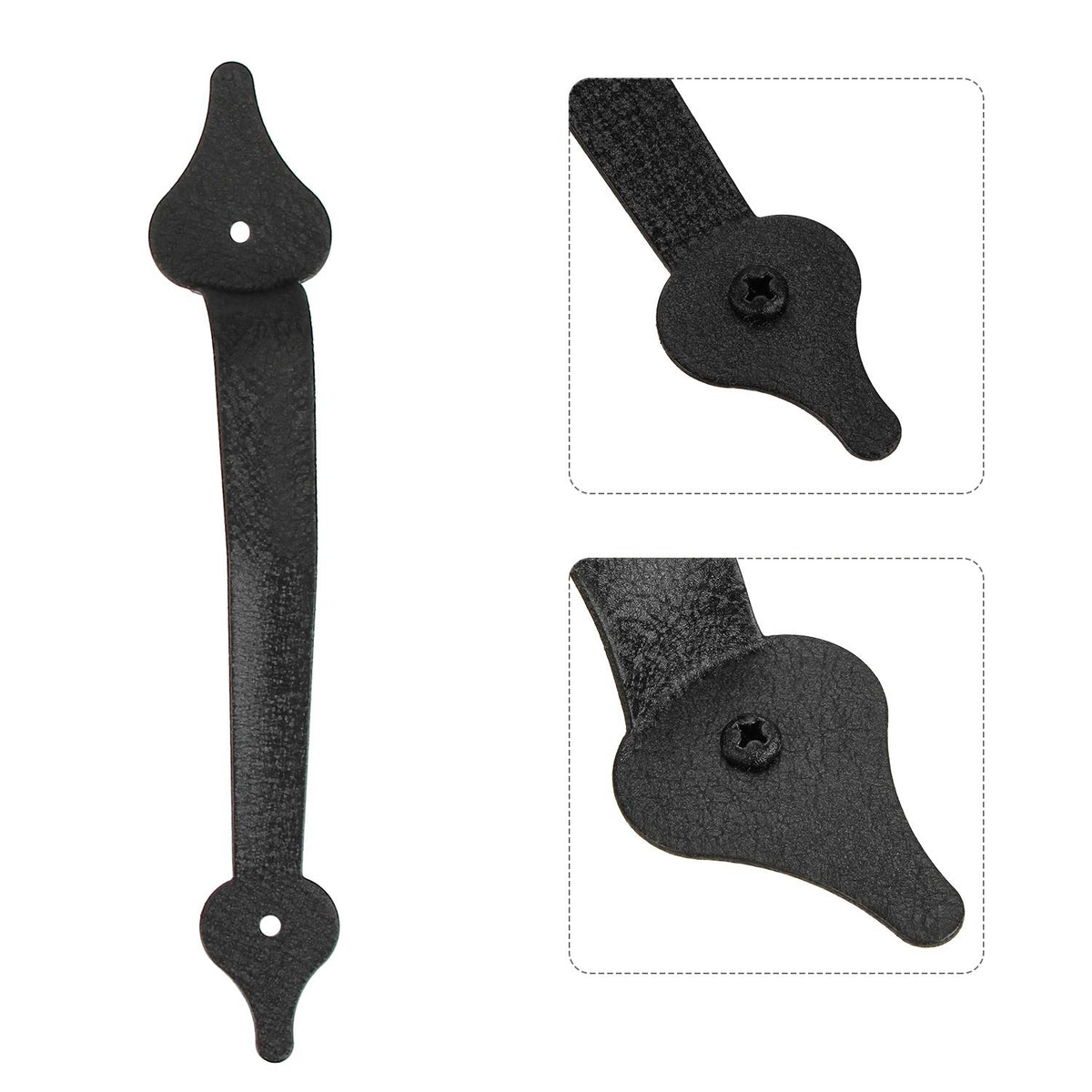 Homode rust resistant black coating protects hardware against outdoor wear.