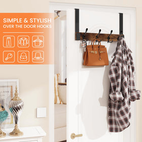 Homode over-the-door hooks install without drilling for quick setup.