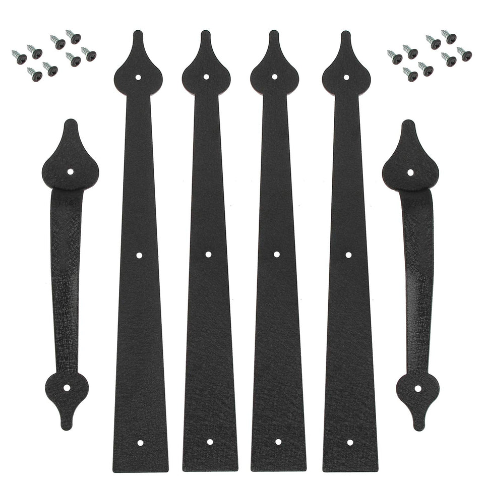Homode spear style decorative hinge 16 inch adds durable curb appeal.