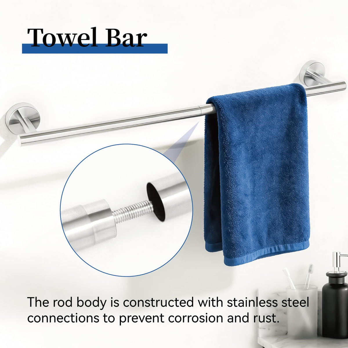 Homotek robe hook provides convenient storage for bathrobes.
