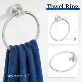 Homotek toilet paper holder offers tidy use with a rust-resistant finish.