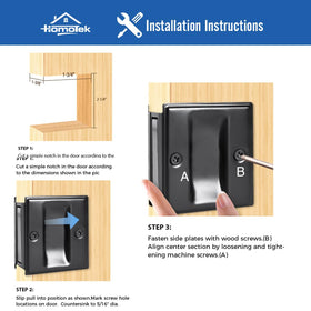 Reversible plates for left or right-handed doors with HOMOTEK pull.
