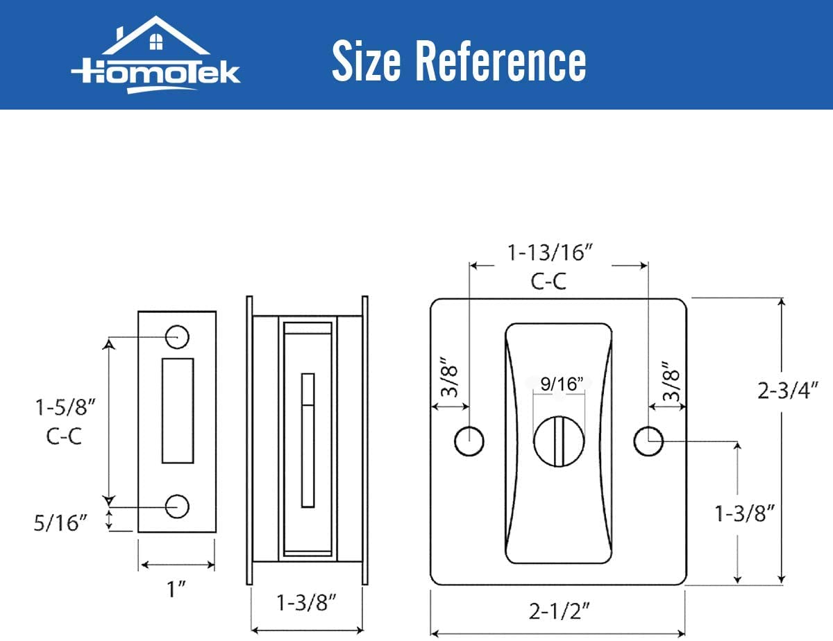 HOMOTEK door lock installation hardware set with all mounting components