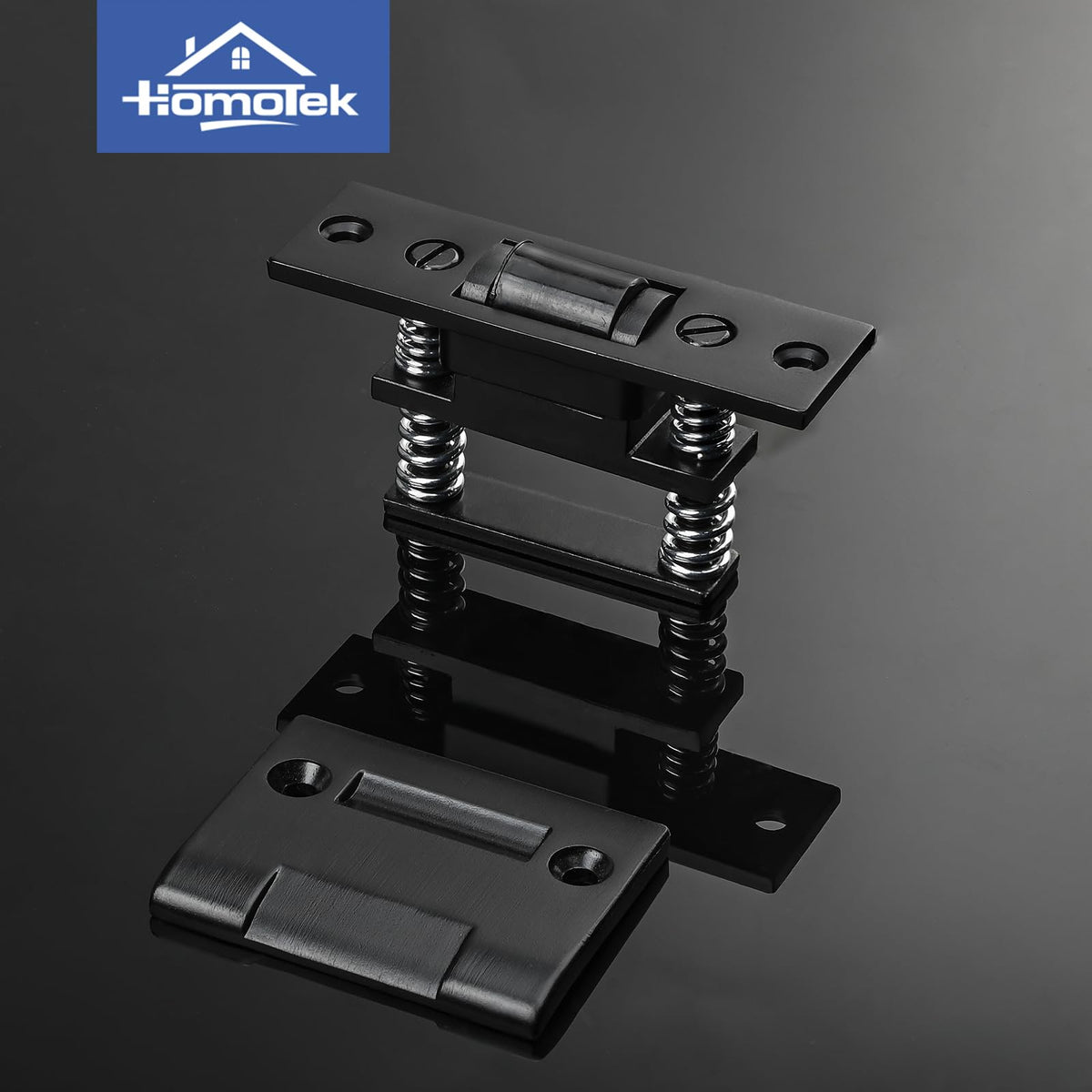 HOMOTEK installation setup demonstrating easy mounting and alignment with strike plate.