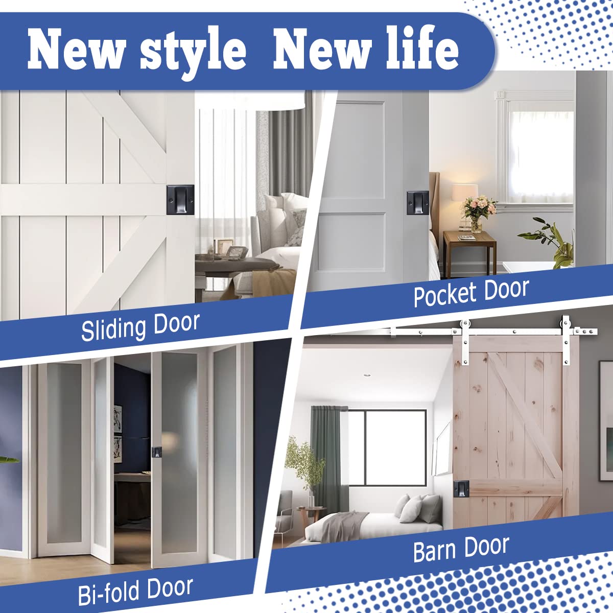 Smooth operation when replacing old or damaged pocket door pulls.
