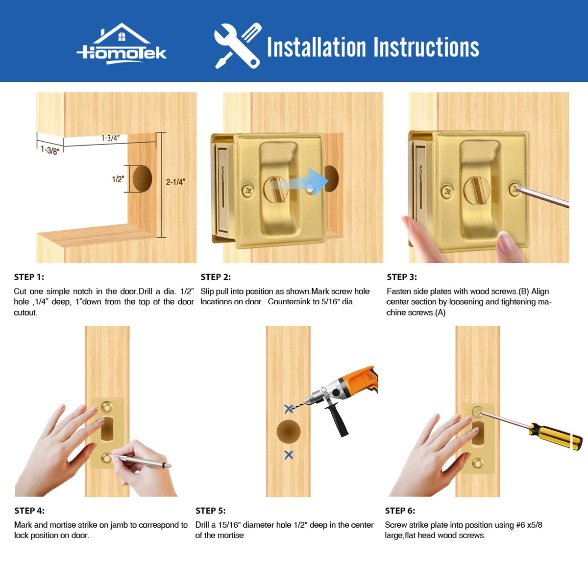 Installed on a 1-3/8 inch door for seamless integration.