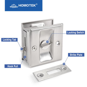 HOMOTEK brushed satin nickel finish on privacy lock for modern spaces