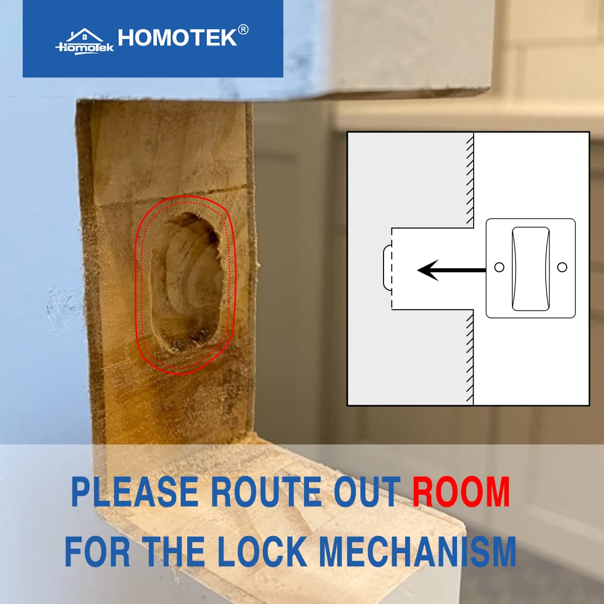 HOMOTEK satin nickel finish lock for modern interiors